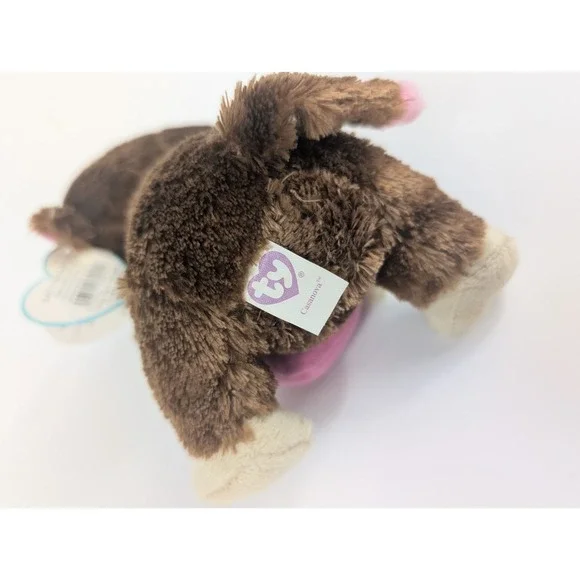 Ty‎ Beanie Boos 2010 Casanova Monkey Plush Pink Heart Valentine's 6in Mint W/Tag - Picture 5 of 5